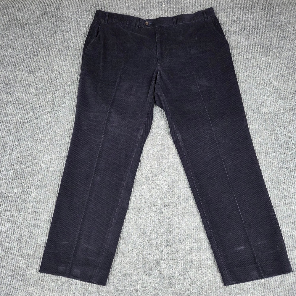 Lauren Ralph Lauren Mens Navy Corduroy Pants Size 40W x 30L Pleated Classic Fit